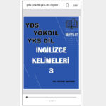 yds yokdil yks dil ingilizce kelimeler 3 phone